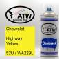 Preview: Chevrolet, Highway Yellow, 52U / WA229L: 400ml Sprühdose, von ATW Autoteile West.